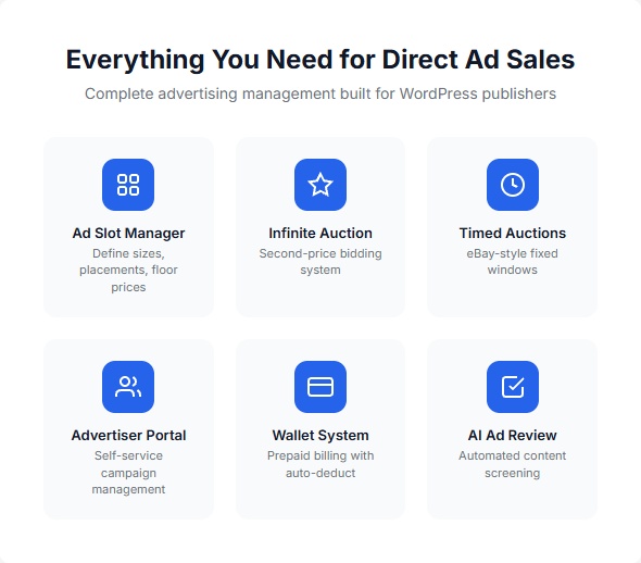 WP Advertiser Admin Dashboard
